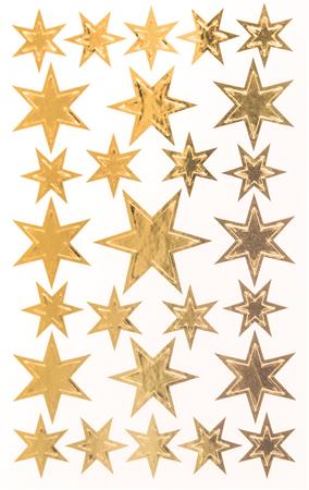 Matrica,  1 ív, 76x120 mm, AVERY ZWECKFORM, "Z-Design No.52252", arany csillagok